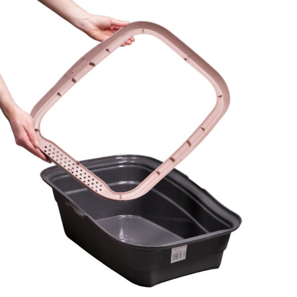 MPS NELLA туалет-лоток с бортом, 58x37,5x18 см, мокко