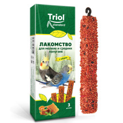 Triol Standard лакомство для мелких и средних попугаев с мёдом - 80 г (3 шт)