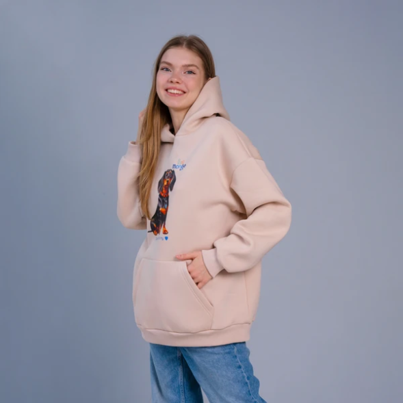 Monge Gift S худи AVALON такса, бежевый