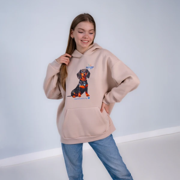 Monge Gift S худи AVALON такса, бежевый