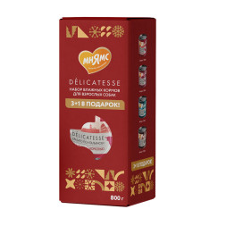 Мнямс набор влажных кормов для собак 3+1