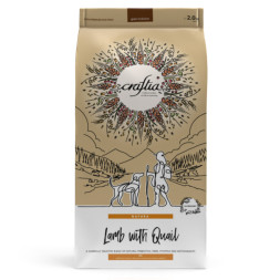 Craftia Natura сухой корм для взрослых собак средних и крупных пород с ягненком и перепелкой - 2 кг