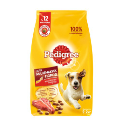Pedigree сухой корм для взрослых собак мелких пород с говядиной - 2,2 кг