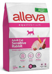 Alleva Equilibrium Adult Cat Sensitive Rabbit сухой корм для взрослых кошек с чувствительным пищеварением кролик - 1,5 кг