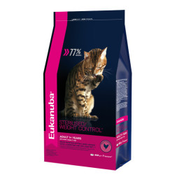 Сухой корм Eukanuba Adult Sterilised Weight Control для стерилизованных кошек и кошек с ожирением - 400 г