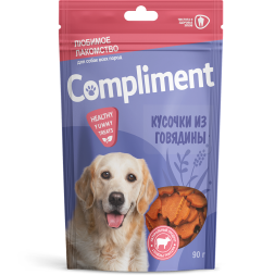 Compliment лакомство для собак всех пород Кусочки из говядины в виде облака - 90 г