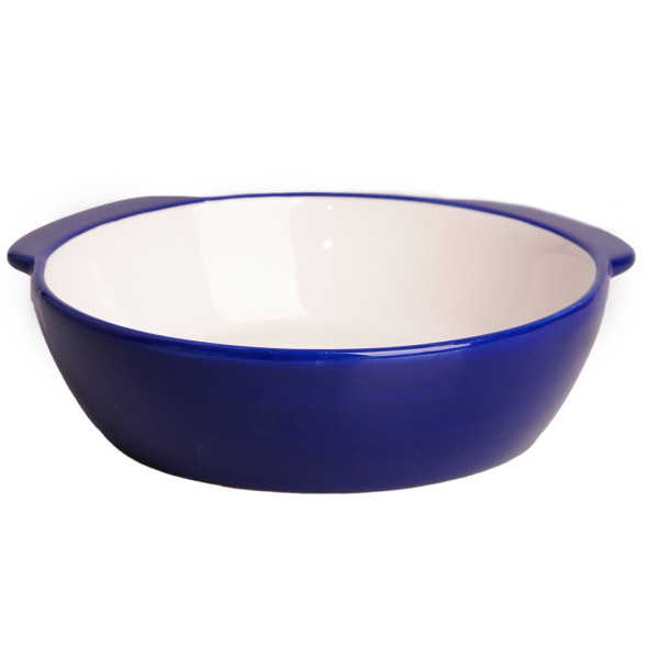 Mr.Kranch миска керамическая для собак Мордочка собаки, 180 мл, синяя