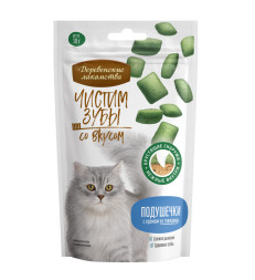 Деревенские лакомства Чистим зубы подушечки для кошек с кремом из говядины - 30 г