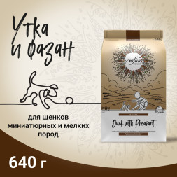 CRAFTIA NATURA сухой корм для щенков миниатюрных и мелких пород с уткой и фазаном - 640 г