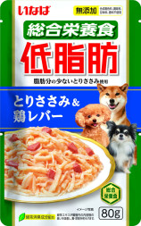 Inaba Teishibo влажный корм для взрослых собак куриное филе с куриной печенью в желе, в паучах - 80 г х 12 шт