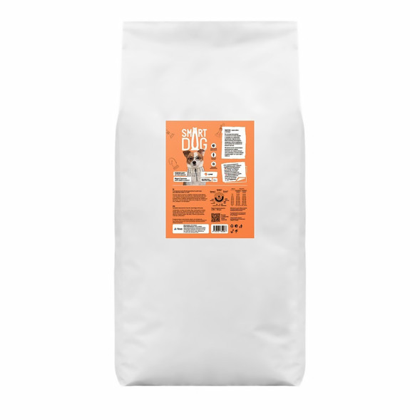 Smart Dog сухой корм для взрослых собак, с уткой - 12 кг