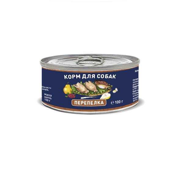 Solid Natura Holistic Перепёлка влажный корм для собак жестяная банка 0,1 кг (24 шт в уп)