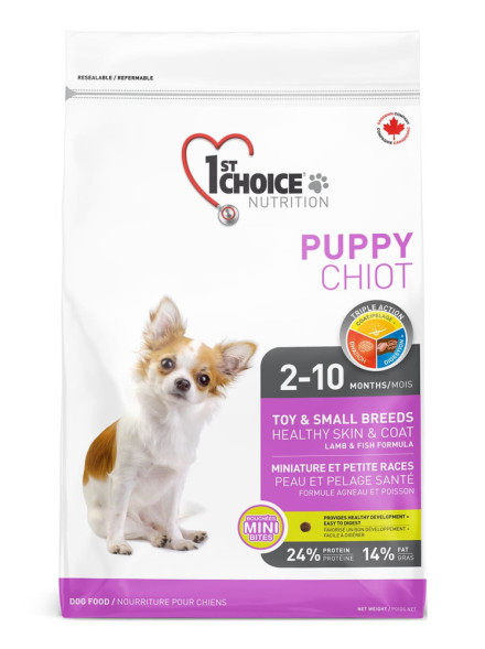 1st Choice Puppy Toy &amp;amp; Small Breeds сухой корм для щенков декоративных пород с ягненком, рыбой и рисом - 2,72 кг