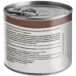 Мнямс Delicatesse Фрикасе по-парижски влажный корм для собак паштет из индейки с травами, в консервах - 200 г х 12 шт