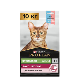 Pro Plan Cat Adult Sterilised сухой корм для стерилизованных кошек с треской и форелью - 10 кг