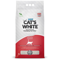 Cats White Natural наполнитель комкующийся для кошачьего туалета натуральный без ароматизатора - 5 л