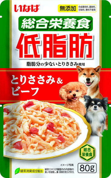 Inaba Teishibo влажный корм для взрослых собак куриное филе с говядиной в желе, в паучах - 80 г х 12 шт