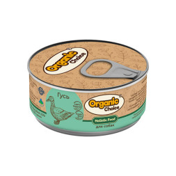 Organic Сhoice влажный корм для взрослых собак 100% гусь в консервах - 100 г х 24 шт