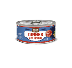 Solid Natura Dinner Телятина влажный корм для щенков жестяная банка 0,1 кг (24 шт в уп)