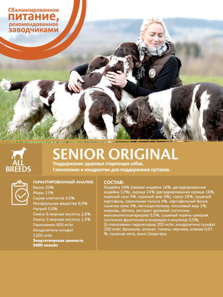 Wellness Core сухой корм для пожилых собак всех пород с индейкой и курицей 1,8 кг