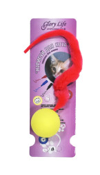 Glory Life Нарисуй для кота длинный хвост, игрушка-дразнилка для кошек с мехом норки, разноцветная