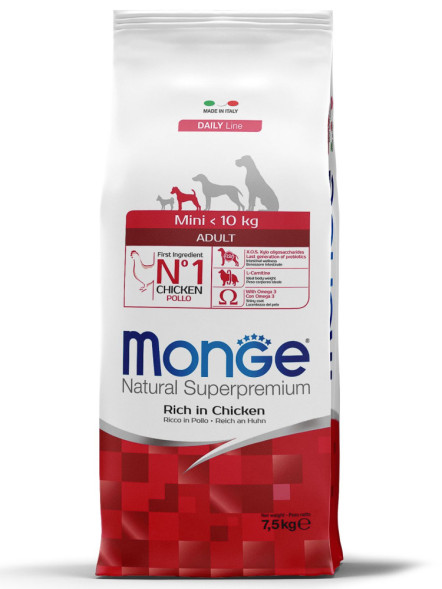 Monge Dog Mini сухой корм для взрослых собак мелких пород 7,5 кг