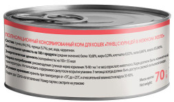 Мнямс Delicatesse влажный дополнительный корм для кошек тунец с курицей в нежном желе, в консервах - 70 г х 24 шт