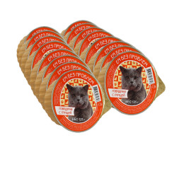 Ем без проблем влажный корм для кошек с говядиной и птицей, в ламистерах - 125 г х 16 шт