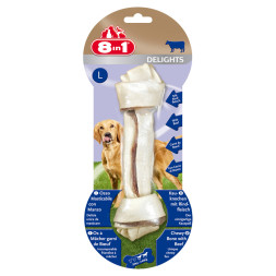 Лакомство 8in1 DELIGHTS Beef L косточка с говядиной для крупных собак 21 см