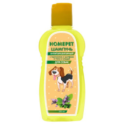HOMEPET шампунь антипаразитарный для собак с гераниолом и шалфеем - 220 мл
