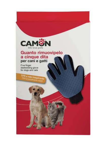Camon перчатка латексная для вычесывания шерсти собак и кошек