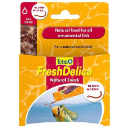 Tetra FreshDelica Bloodworms корм мотыль в желе - 48 г