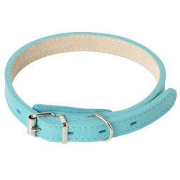 Mr.Kranch ошейник для собак, из натуральной кожи, прямой, 33-40 см, бирюзовый
