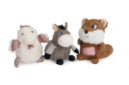 Camon игрушка для собак животное маленькое плюшевое с пищалкой