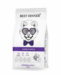 Best Dinner Sensible Adult Maxi Lamb&amp;amp;Apple сухой корм для взрослых собак крупных пород с ягненком и яблоком - 3 кг