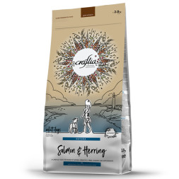 Craftia Natura сухой корм для взрослых собак средних и крупных пород с лососем и сельдью - 2 кг