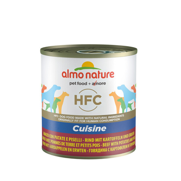 Almo Nature HFC Natural Beef with Potatoes and Peas консервы для взрослых собак, говядина с картофелем и горошком по-домашнему - 280 г х 12 шт
