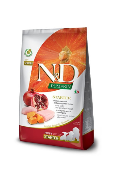 Farmina N&amp;amp;D Pumpkin Dog Chicken &amp;amp; Pomegranate Puppy сухой беззерновой корм для щенков всех пород с курицей, гранатом и тыквой - 2,5 кг