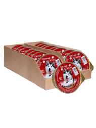 Собачье Счастье влажный корм для собак с говядиной, в ламистерах - 125 г х 16 шт