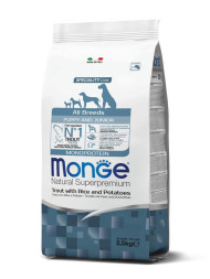 Monge Dog Speciality Line Monoprotein сухой корм для щенков всех пород с форелью, рисом и картофелем - 2,5 кг