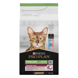 Pro Plan Cat Adult Sterilised сухой корм для стерилизованных кошек с треской и форелью - 1,5 кг