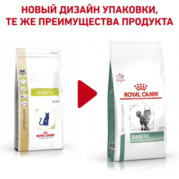Royal Canin Diabetic лечебный сухой корм для кошек при сахарном диабете - 400 г