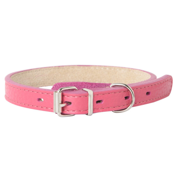 Mr.Kranch ошейник для собак, из натуральной кожи, прямой, 29-35 см, розовый
