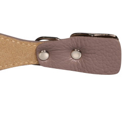 Mr.Kranch ошейник для собак из натуральной кожи с QR-адресником, 22-26 см, бежевый