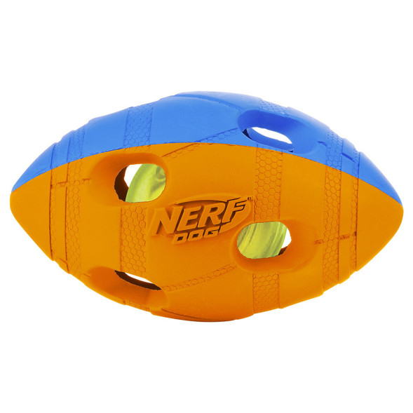 Игрушка для собак Nerf Мяч гандбольный двухцветный светящийся - 10 см