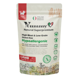 Yummy Linea сухой низкозерновой корм для взрослых собак мелких и миниатюрных пород, с ягненком - 300 г