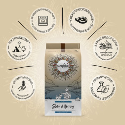 CRAFTIA NATURA сухой корм для взрослых собак миниатюрных и мелких пород с лососем и сельдью - 7 кг