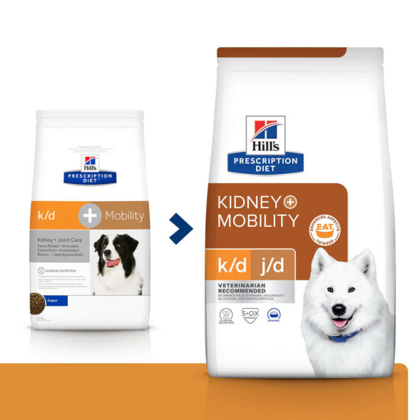 Hills Prescription Diet k/d j/d Kidney + Mobility сухой диетический корм для собак для поддержания здоровья почек и суставов одновременно - 12 кг