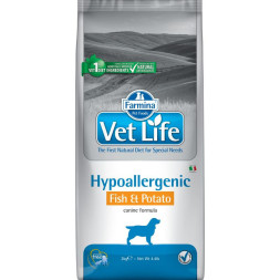 Farmina Vet Life Dog Hypoallergenic Fish &amp;amp; Potato сухой корм для взрослых собак с пищевой аллергией с рыбой и картофелем - 2 кг