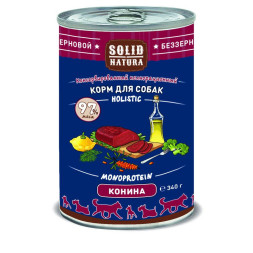 Консервы Solid Natura Holistic с кониной для собак -340 г х 12 шт